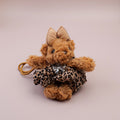 Portachiavi di peluche con stampa leopardata a forma di orso primaverile