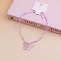 Collana con perline a forma di farfalla