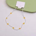 Collana di perle a forma di fiore - Giallo