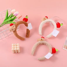 Apple Series – Fascia per capelli con testa d'orso 3D