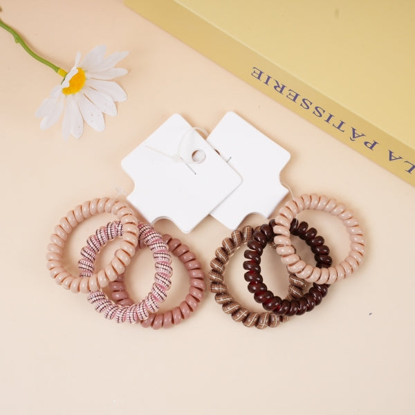 Elastici per capelli a spirale cardati 3 pezzi-2