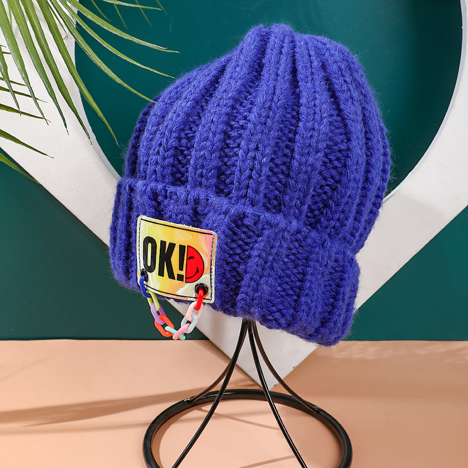 Cappello di lana a catena alla moda - blu