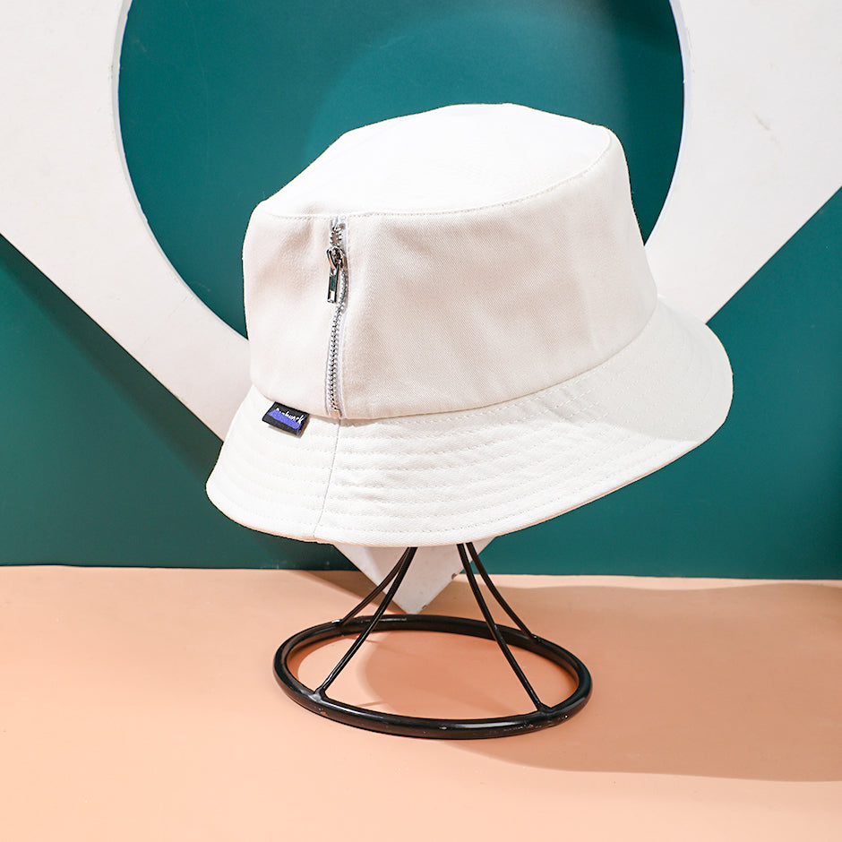 Cappello da pescatore alla moda multielementi - bianco