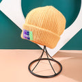 Cappello di lana con etichetta in tessuto inglese - giallo