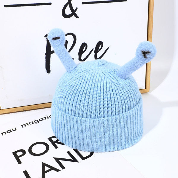 Cappello lavorato a maglia per bambini con tentacolo sonoro lampeggiante - blu