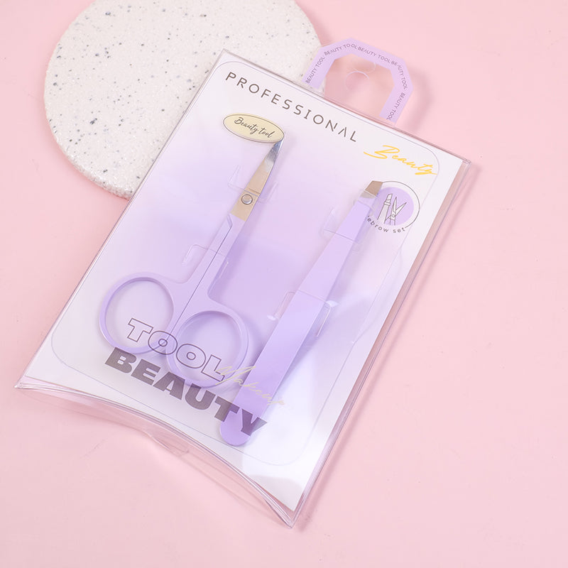 Set per sopracciglia (forbici per sopracciglia + clip per sopracciglia)