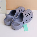 Crocs uomo ovali semplici in tinta unita, traforate, grigio 43