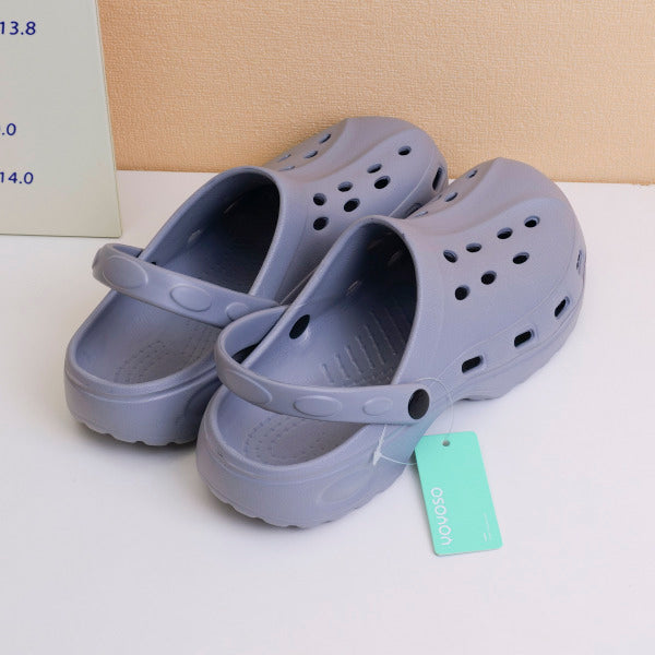 Crocs uomo ovali semplici in tinta unita, traforate, grigio 43