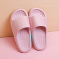 Pantofole da donna a righe con suola tinta unita rosa 36-37