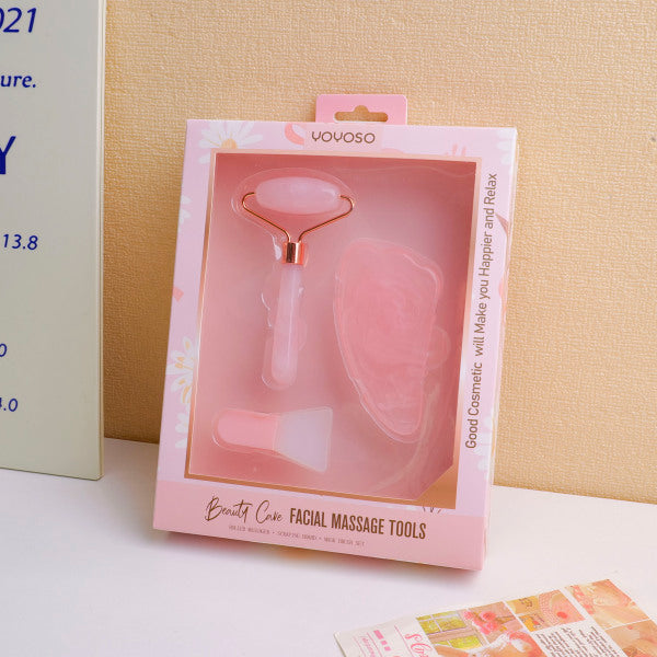Set massaggiatore a rulli + raschietto + spazzola per maschera