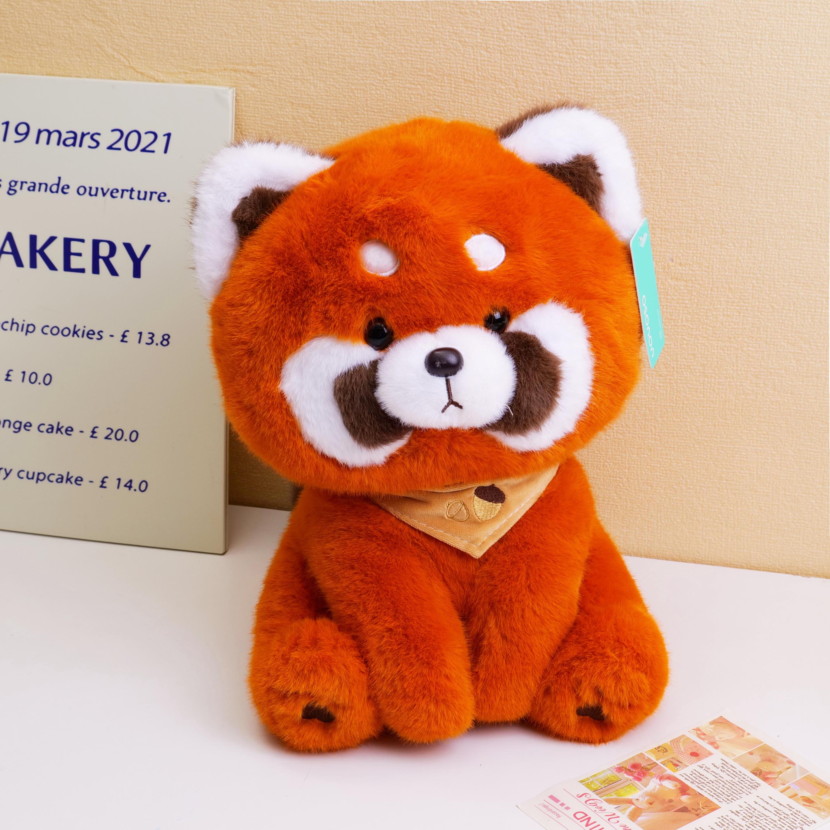 Serie Bib Brown Bear - Peluche seduto - 28 cm