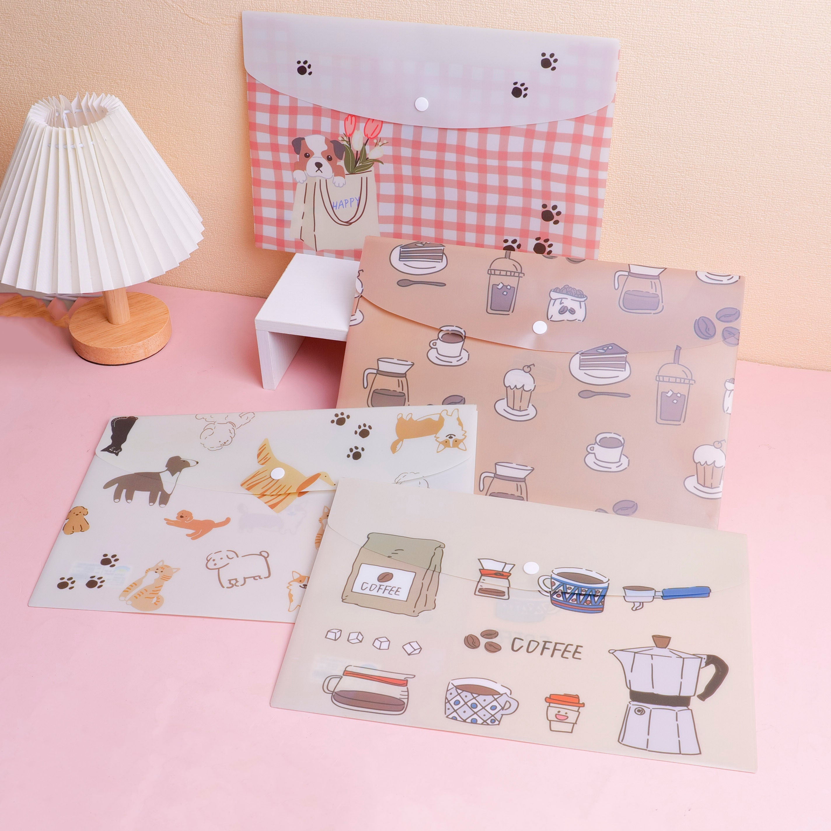Dog's Leisure Life - Borsa portadocumenti con bottone automatico A4