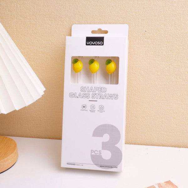 HS-XG6001Cannucce in vetro a forma di limone, 3 pezzi