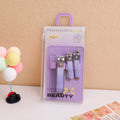 Set manicure viola da sogno da 4 pezzi (con custodia in pelle)
