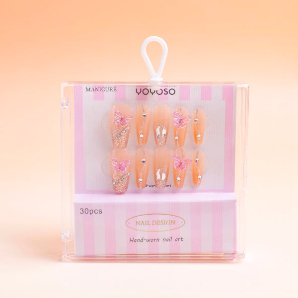 Unghie finte Sweet Promise - Innocent Bloom, 30 pezzi