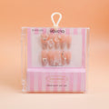 Unghie finte Dreamy Splendor Series - Stile francese scintillante, diamante scintillante e argento, 24 pezzi
