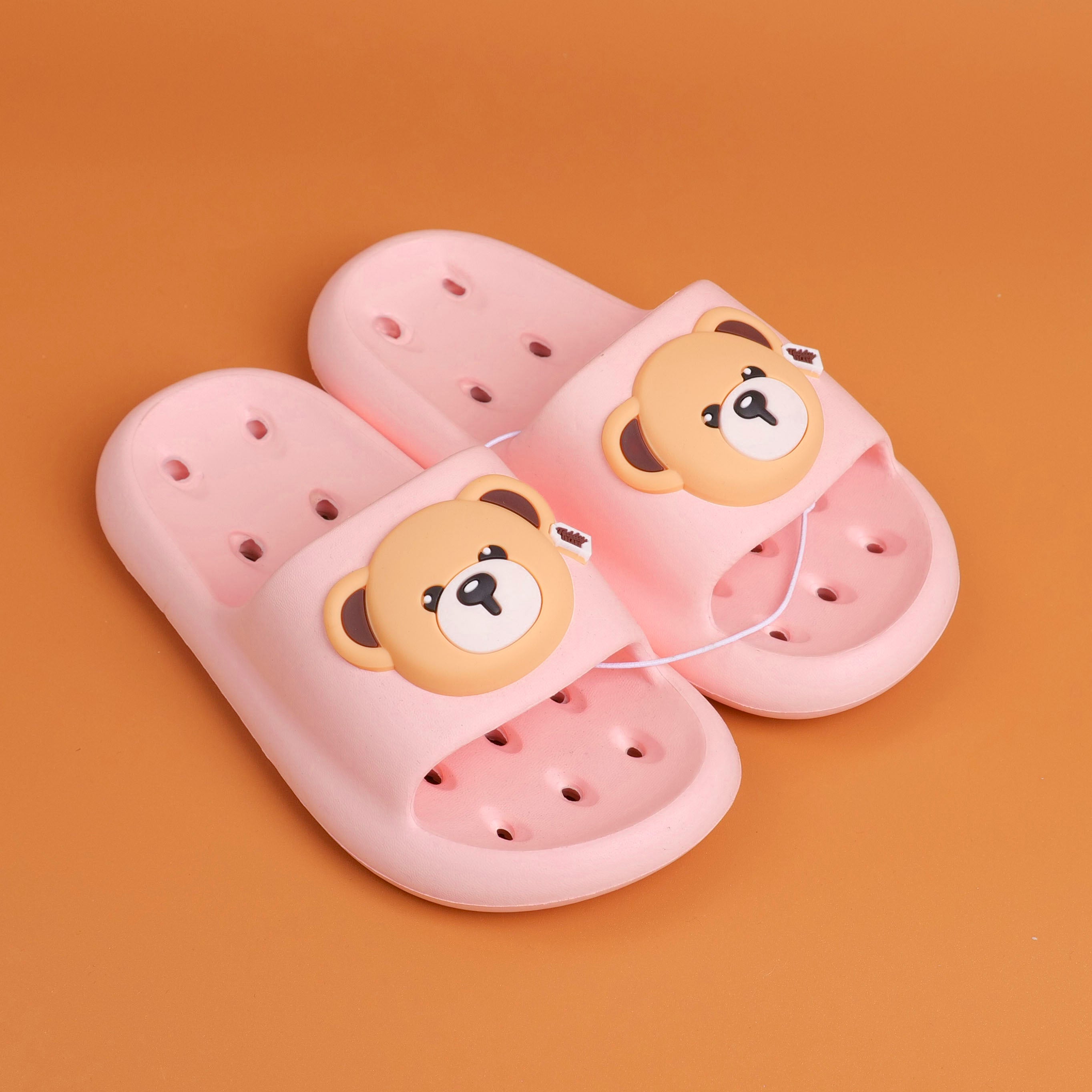 Ciabatte da bagno per bambini della serie TEDDY ISLAND, rosa, taglia 220