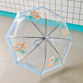 Ombrello dritto serie TEDDY ISLAND - Pois blu