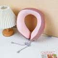 Cuscino a forma di U in tinta unita - Rosa