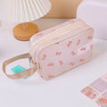 Borsa per il trucco quadrata della serie Bowknot