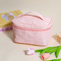 Borsa cosmetica a forma di farfalla con coperchio sollevabile - rosa