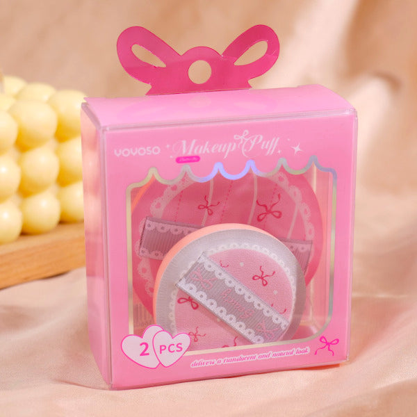 Serie Bowknot – Set di 2 piumini da cipria