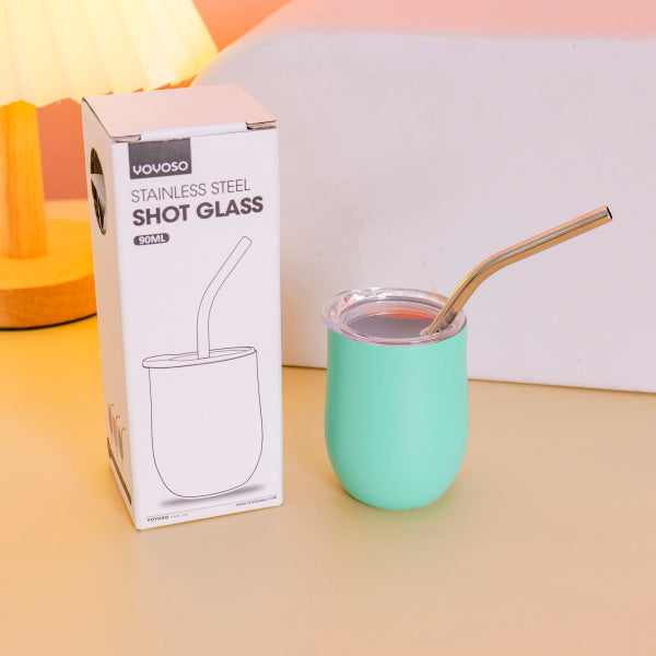 HS-BWB6001 Bicchierino da shot in acciaio inossidabile – Stile A 90 ml Verde
