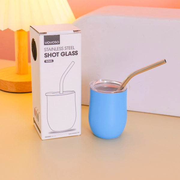 HS-BWB6001 Bicchierino da shot in acciaio inossidabile – Stile A 90 ml Blu