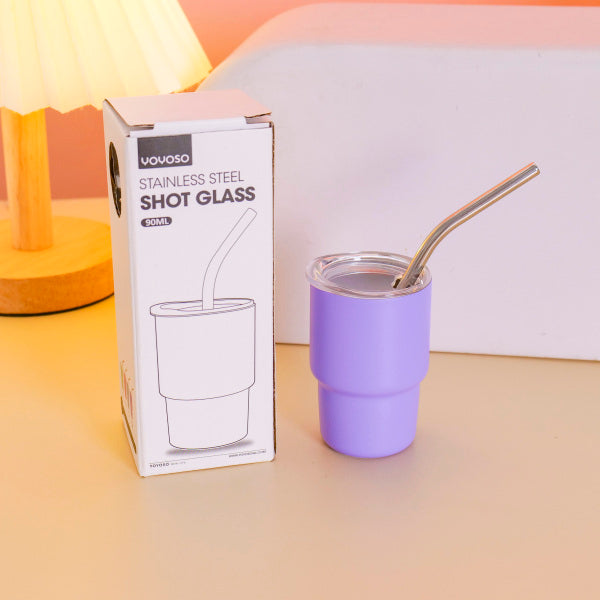 HS-BWB6001 Bicchierino da shot in acciaio inossidabile – Stile B 90 ml Viola