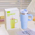 HS-BWB6001 Borraccia portatile con maniglia per auto, isolata, 420 ml, blu