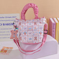 Borsa a tracolla con orsetto e fiocco – Rosa
