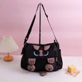 Borsa tote 3D a forma di gattino - Nera