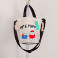 Borsa a secchiello con coulisse a forma di orso