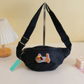 Serie Bassotto - Marsupio sportivo ricamato per cuccioli - Nero