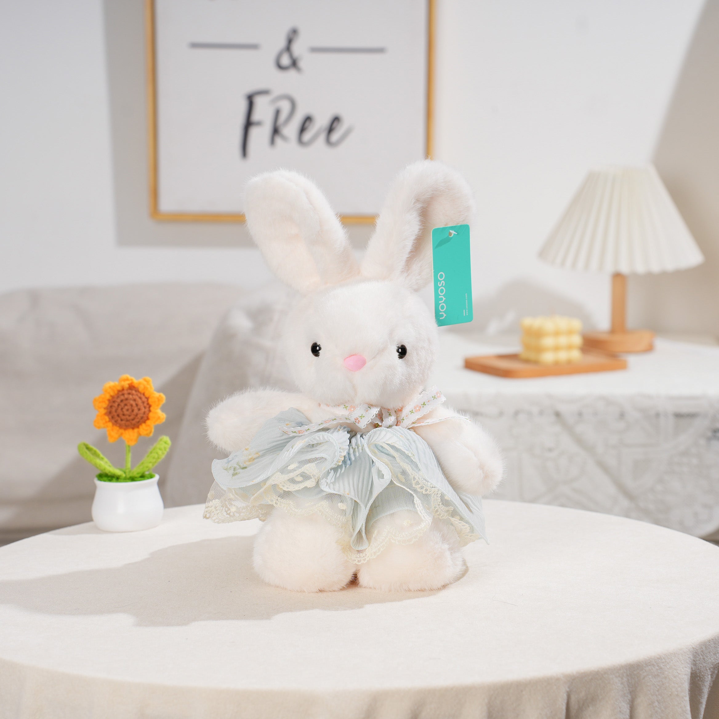 HY-MR8006 Peluche Coniglio Vestito Blu – 30 cm