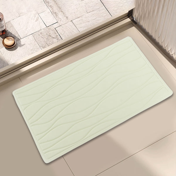 Tappetino da bagno in gomma semplice - verde chiaro