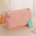 Borsa porta cosmetici con struttura in acciaio e motivo a nuvola - Rosa