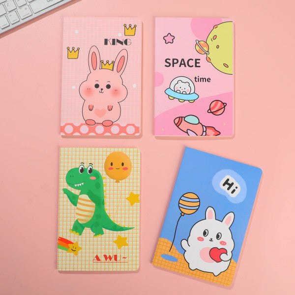 Quaderno cucito con simpatici cartoni animati B5 - Pagine a righe 32 pezzi