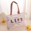 Borsa tote con lettere - Bianca