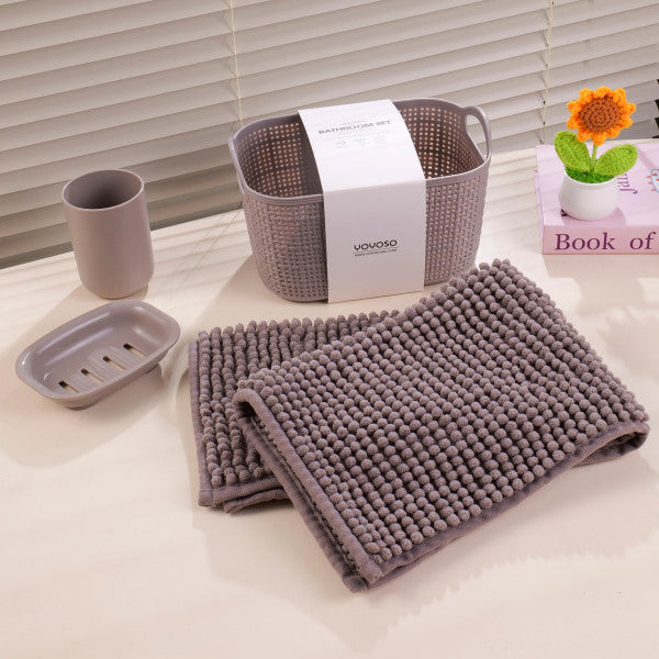 Set da bagno 4 pezzi - Grigio
