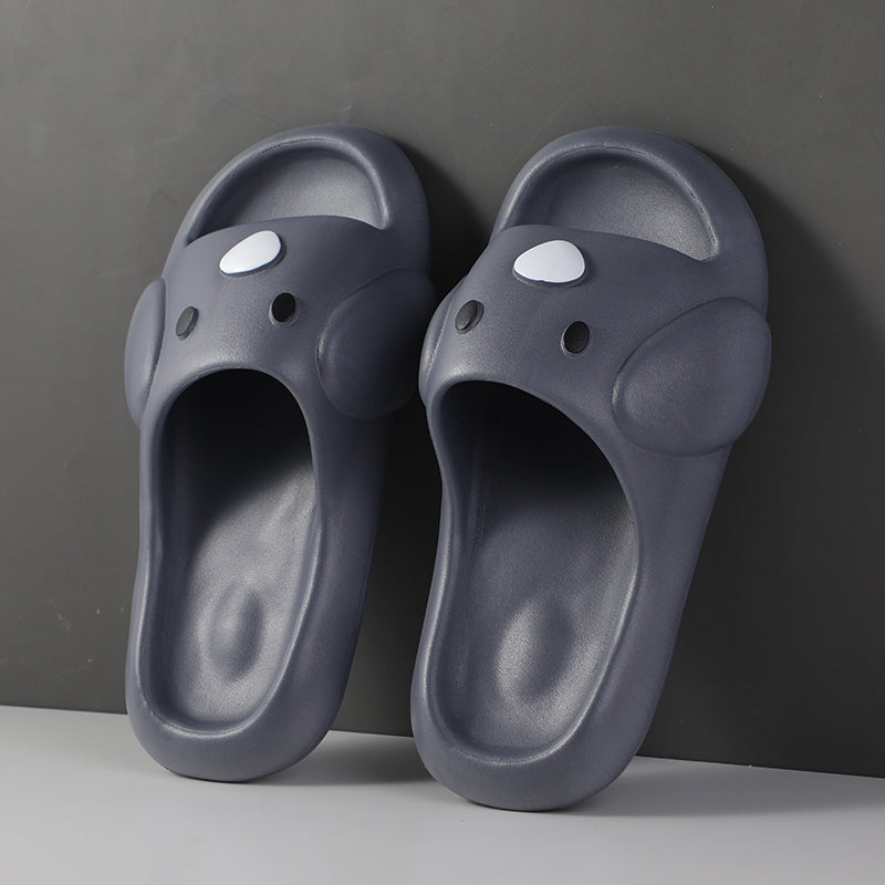 Pantofola da uomo grigio cucciolo carino taglia 44-45
