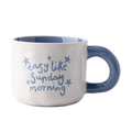 Tazza con lettera in rilievo 340 ml - Blu