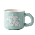Tazza con lettera in rilievo 340 ml - Verde