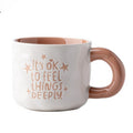 Tazza con lettera in rilievo 340 ml - Arancione