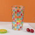 bicchiere in vetro mosaico dipinta a mano - 350 ml