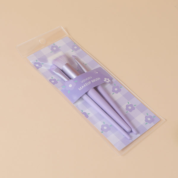 Serie viola 3pcs spazzola cosmetica combo