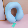 Cuscino a forma di U Macaron - Blu