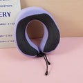 Cuscino a forma di U con blocchi di colore - blu