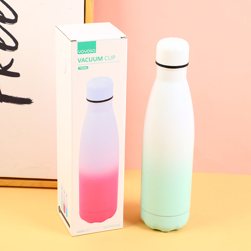 borraccia ovale monostrato in acciaio inossidabile da 750 ml-verde