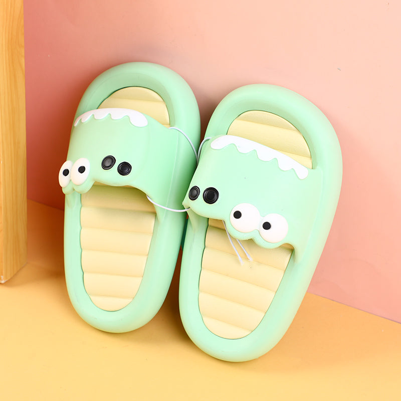 Simpatiche pantofole per bambini con dinosauro con diametro interno 170 mm (verde)